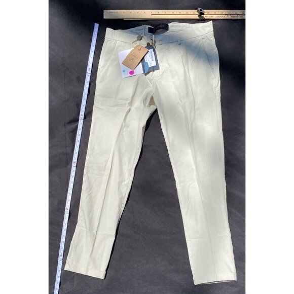B Settecento Beige Men's Pants Size 32 NWT Cotton Blend Straight Fit Button & Zi - Picture 1 of 4